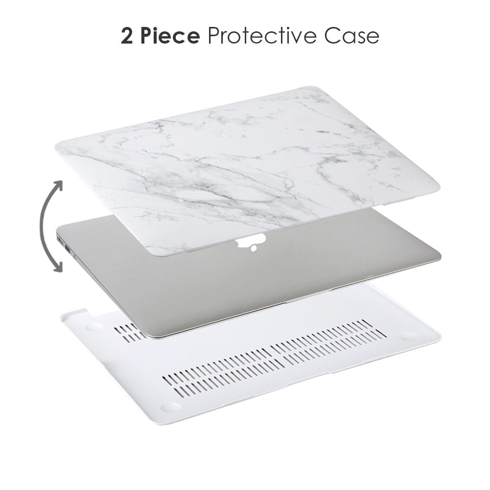 White Marble MacBook Case