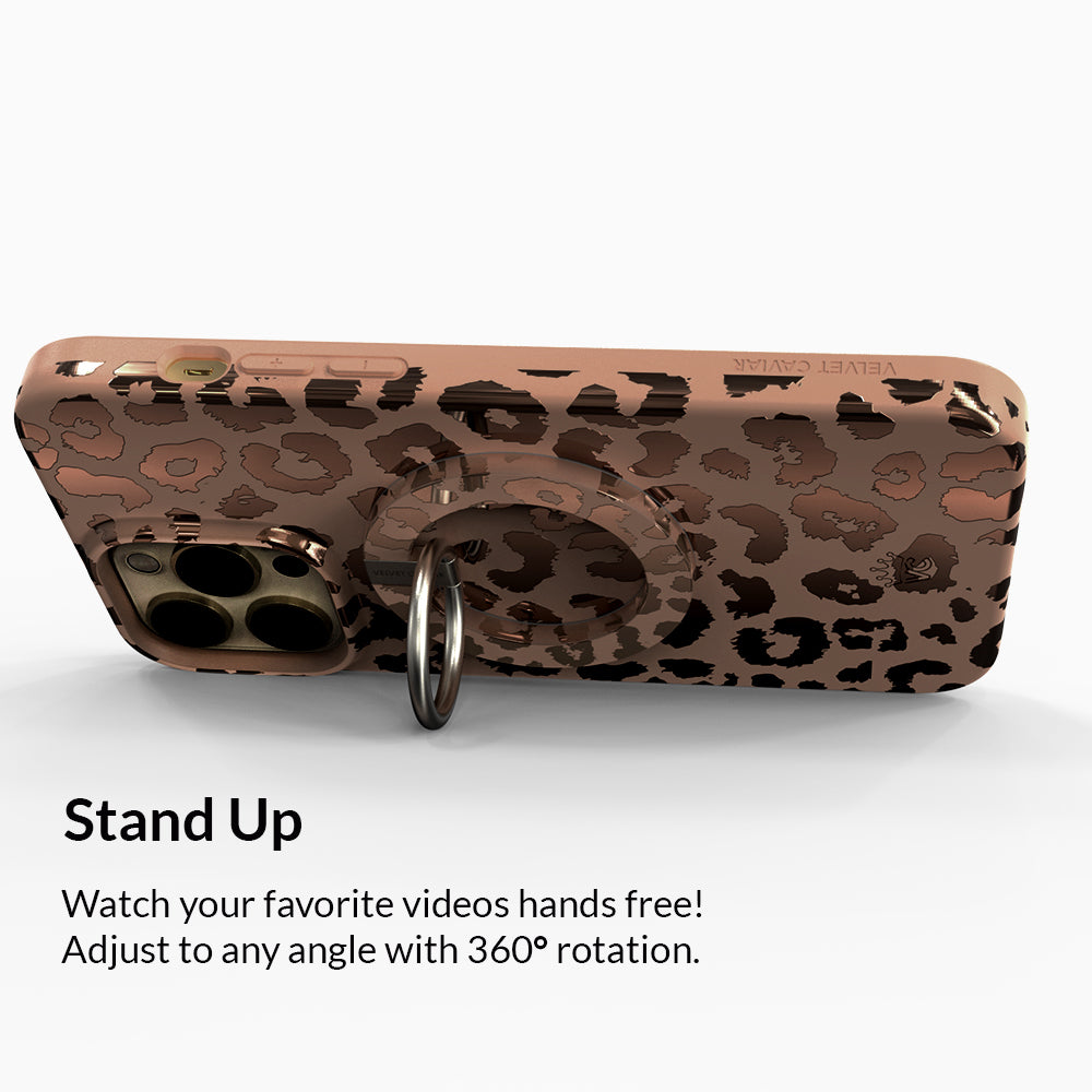 Bronze Chrome Leopard MagSafe Grip Ring - Thumbnail 3