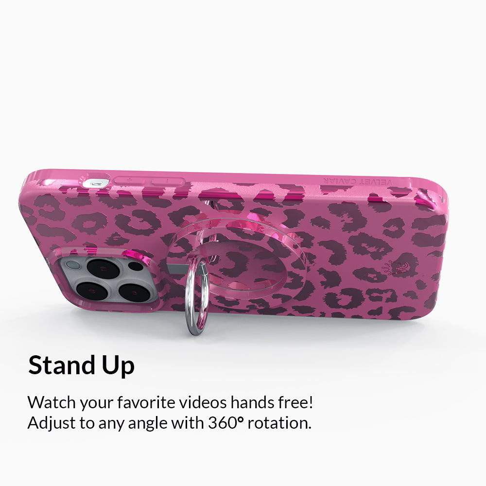 Pink Ruby Leopard MagSafe Grip Ring