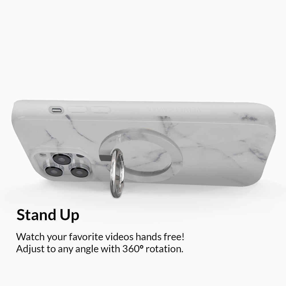 White Marble MagSafe Grip Ring - Thumbnail 4