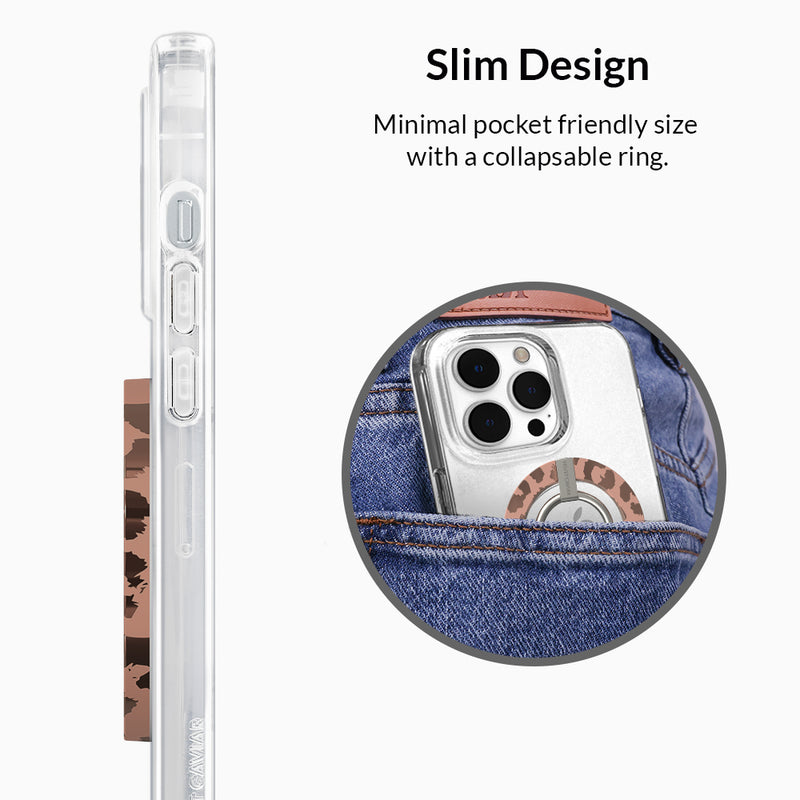 Bronze Chrome Leopard MagSafe Grip Ring
