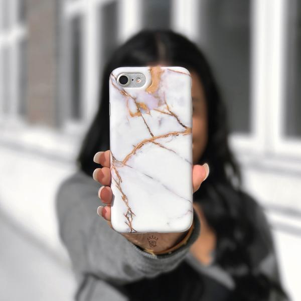 White & Gold Marble iPhone Case – VelvetCaviar.com