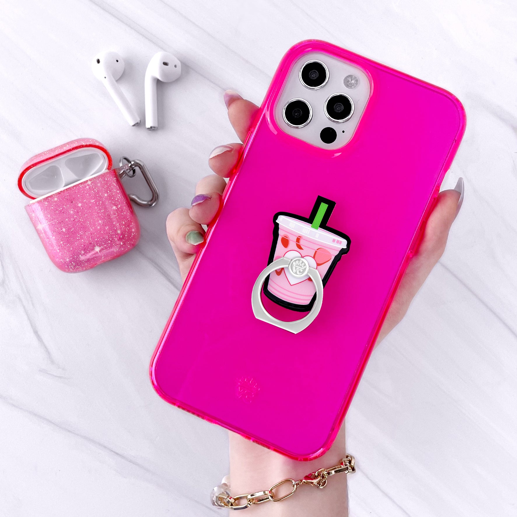 Neon Pink Phone Ring –