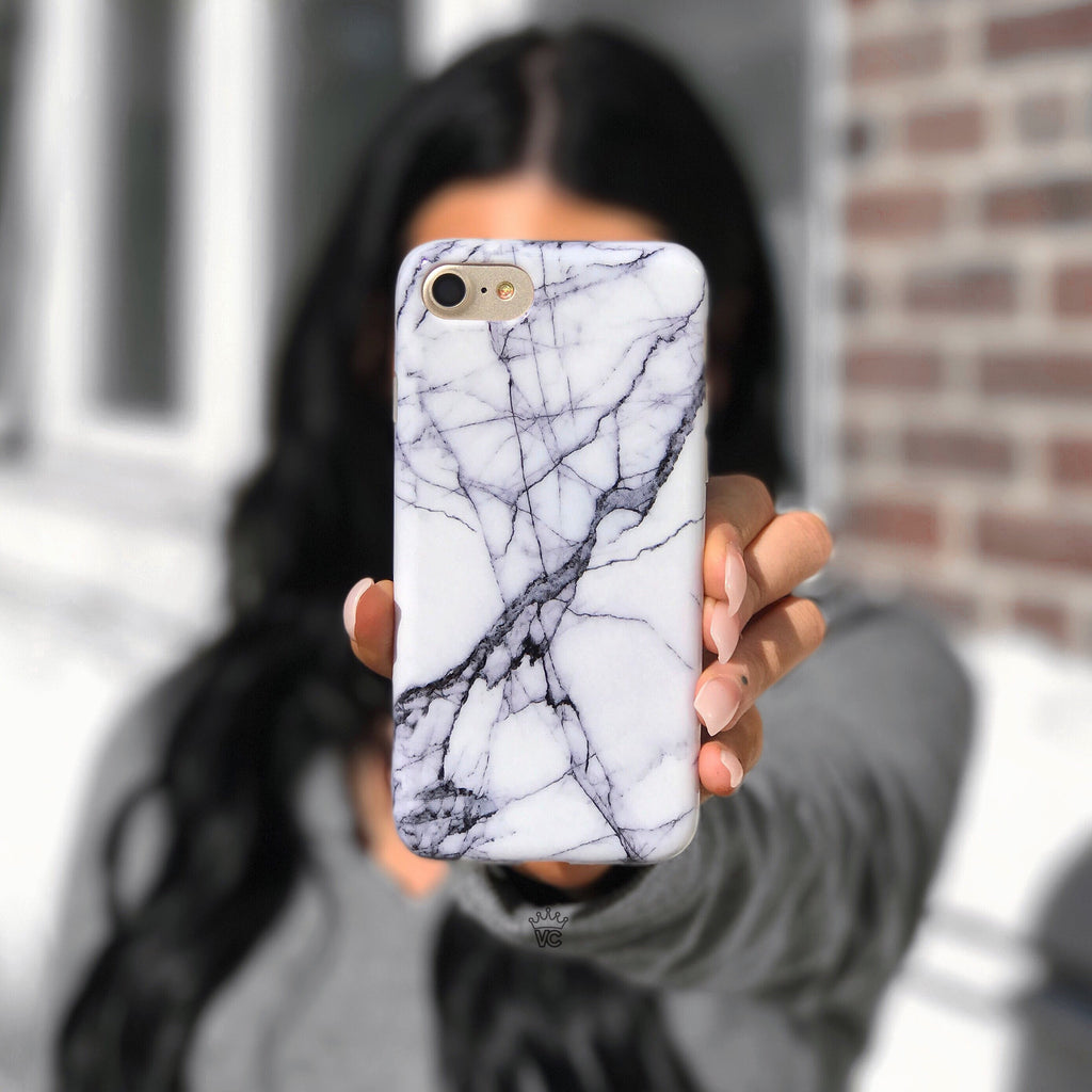 White & Gray Marble iPhone Case – VelvetCaviar.com