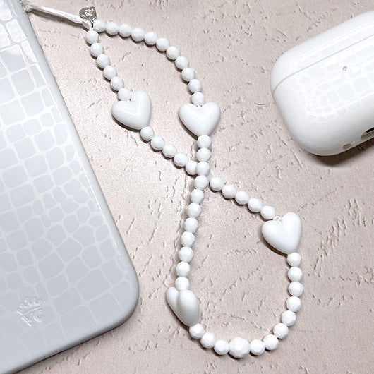 White Pearl Phone Charm by Velvet Caviar