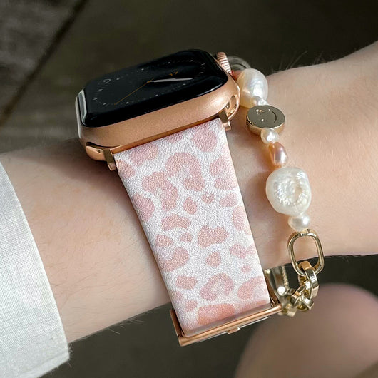 Salty USA Pink Leopard Print Apple Watch Band