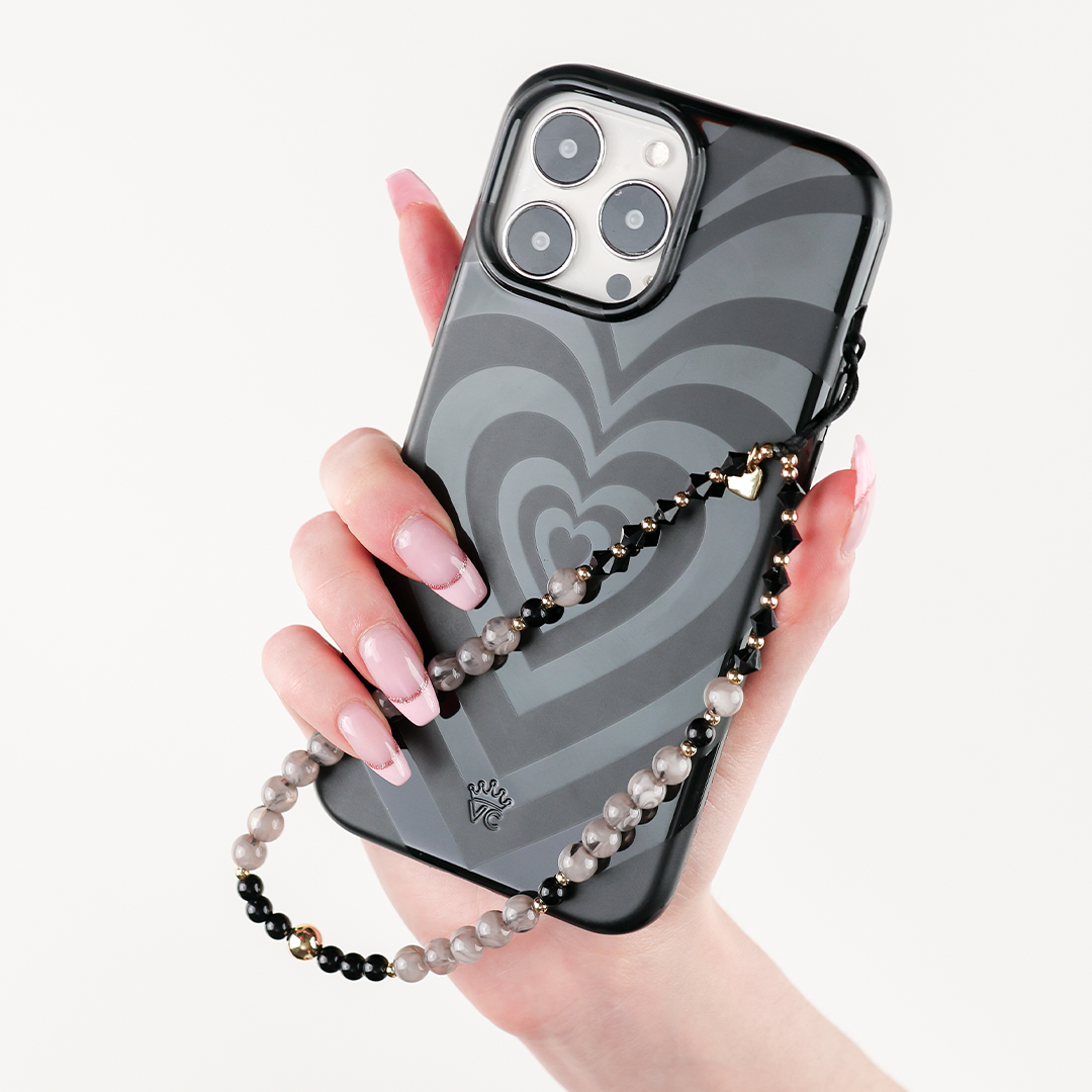 Stone Grey Gemstone Phone Charm