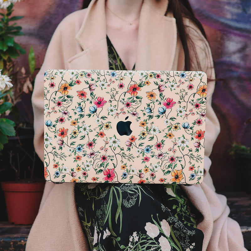 Nude Vintage Floral MacBook Case