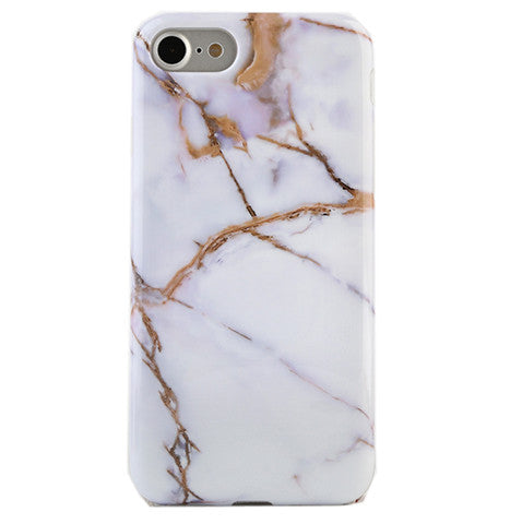 White & Gold Marble iPhone Case
