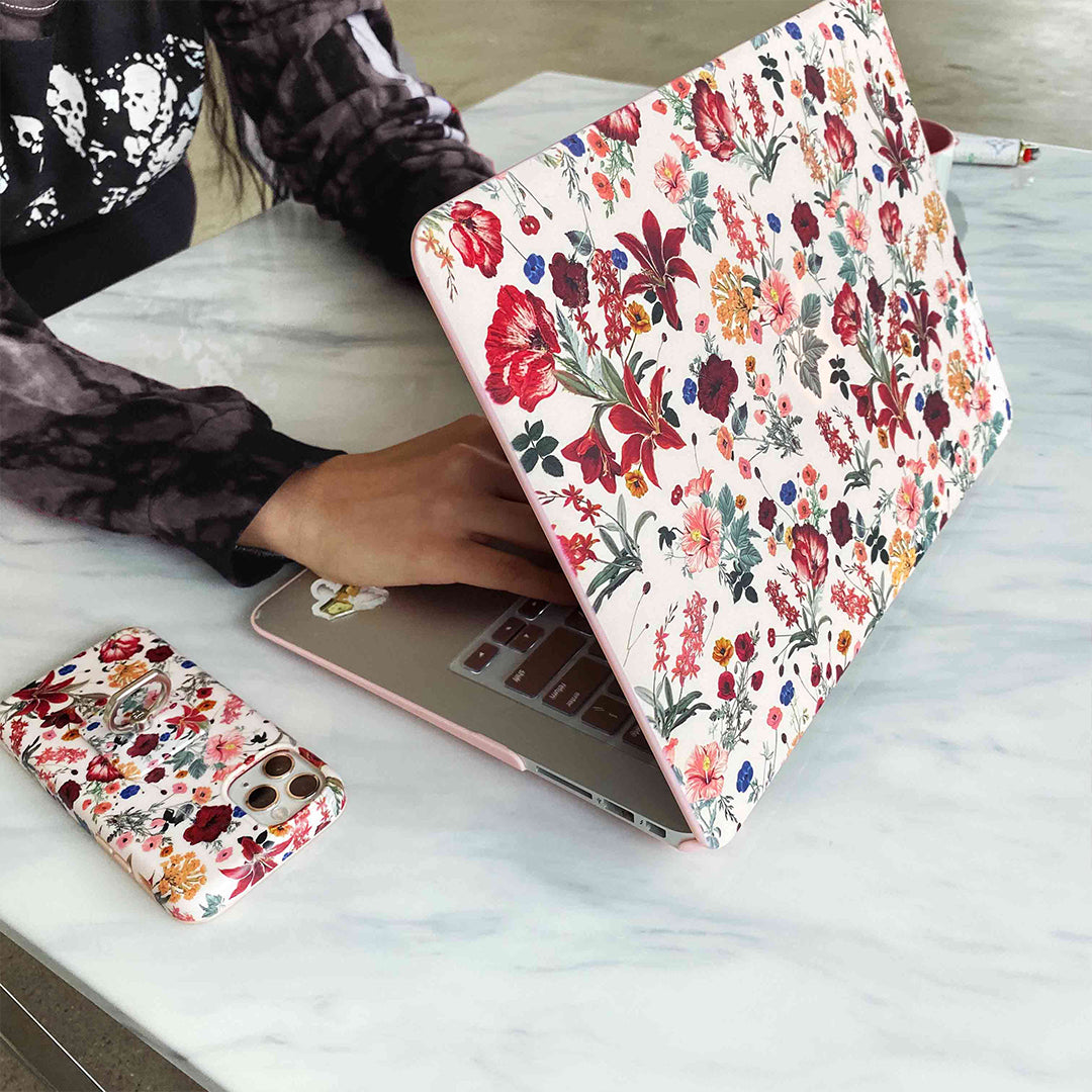 Floral macbook case best sale