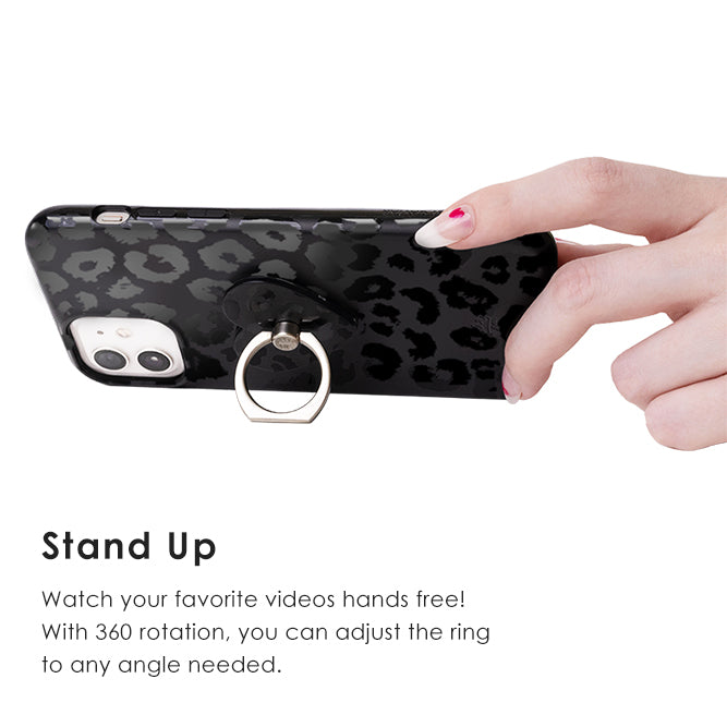 Luxury Korean Rhombic Lattice Case with Leather Ring for Samsung