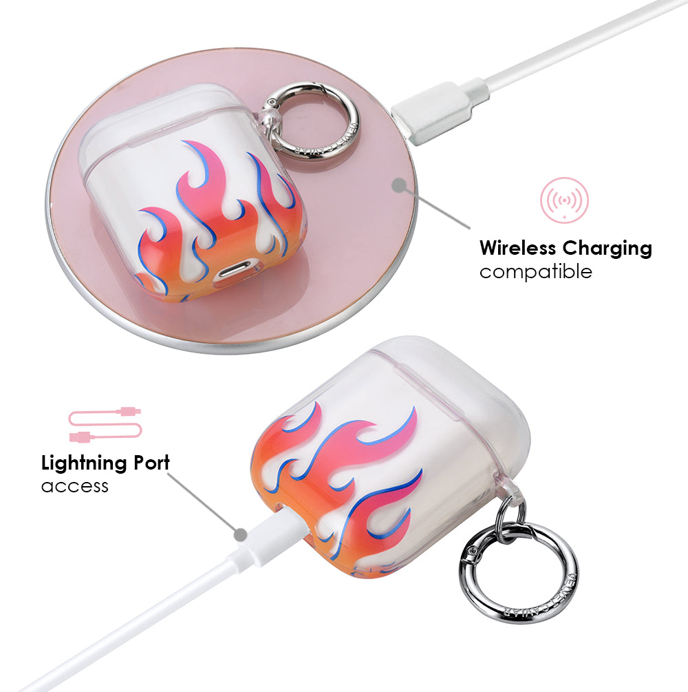 Clear Flames Airpods Case  Airpod case, Apple phone case, Ipod cases