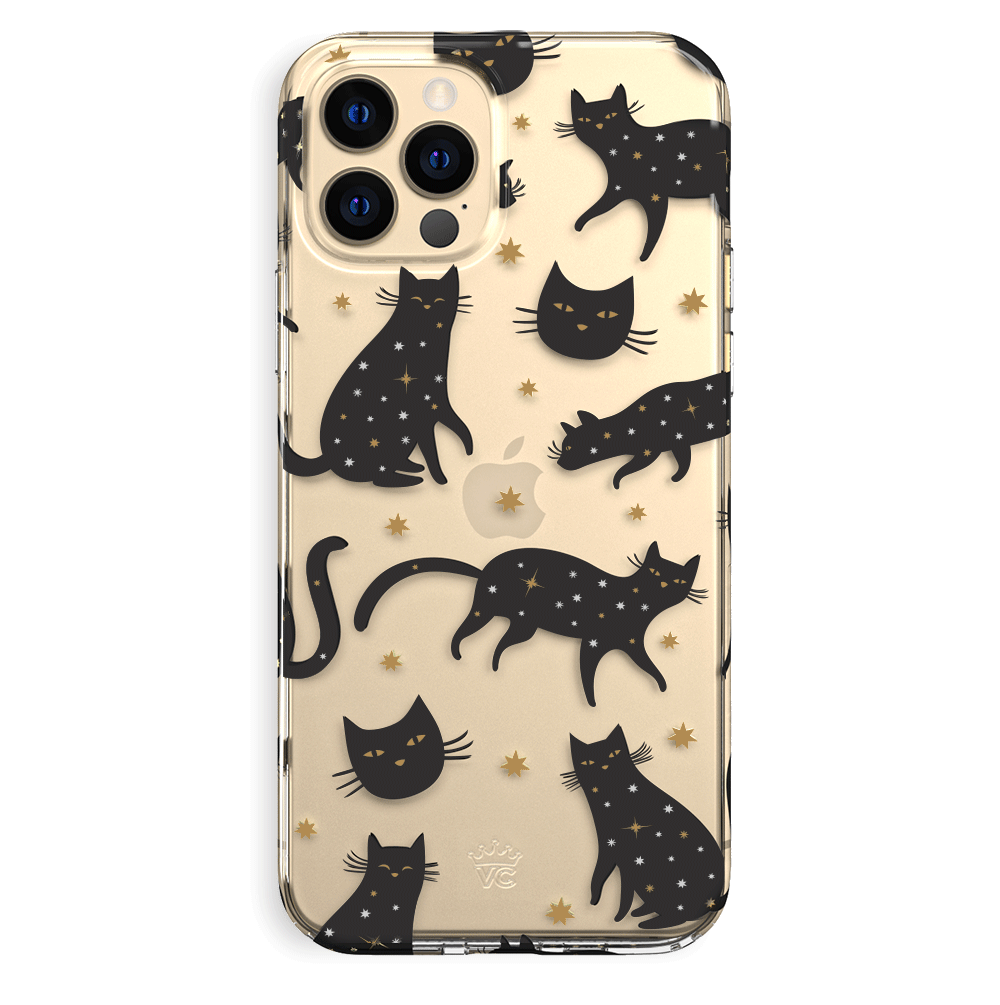 Black Cat Clear iPhone Case VelvetCaviar