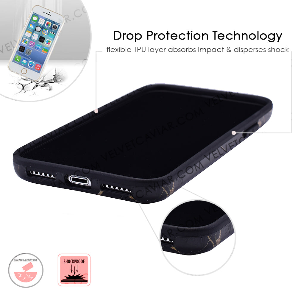 Black & Gold Marble iPhone Case