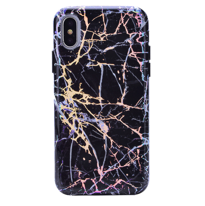 Holo Black Marble iPhone Case