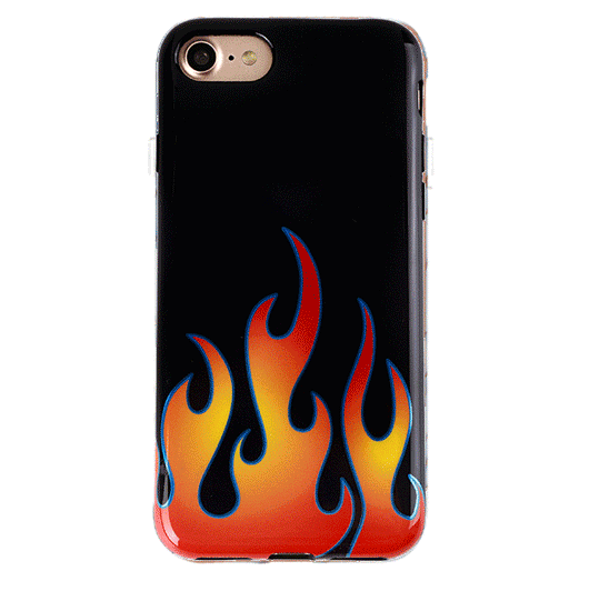 Blue Chrome Flames iPhone Case – VelvetCaviar.com