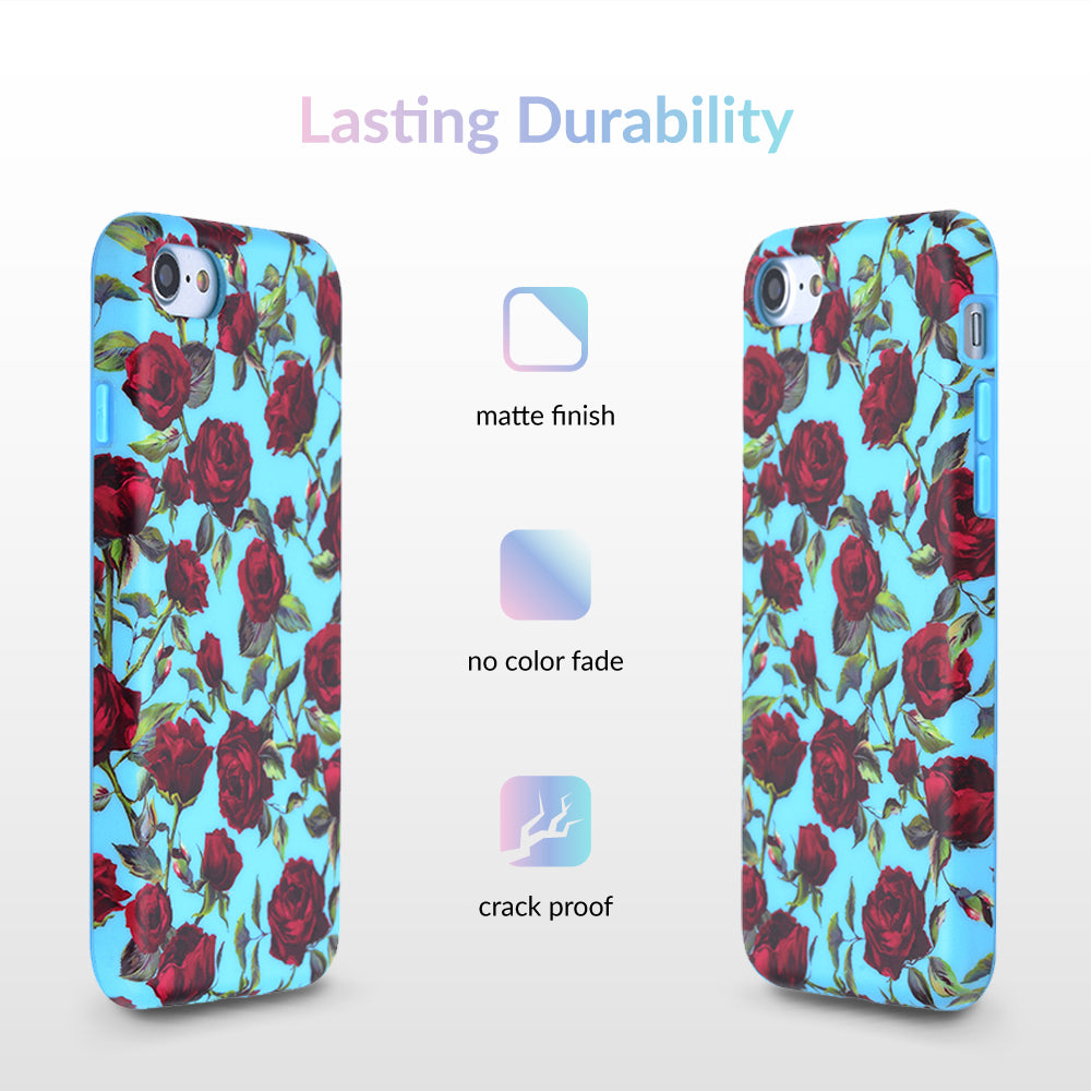 Blue Roses Floral iPhone Case - Thumbnail 3