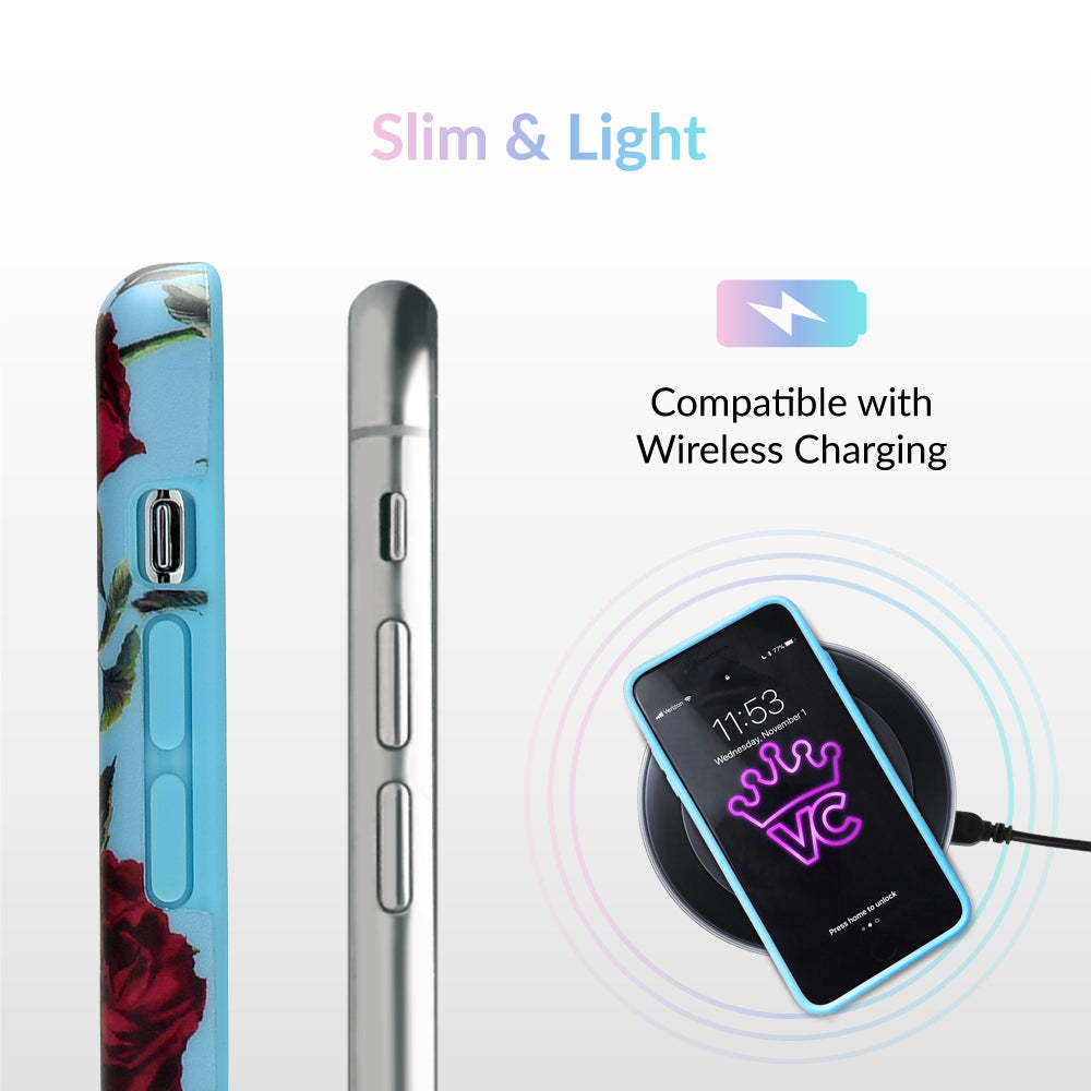 Blue Roses Floral iPhone Case - Thumbnail 4