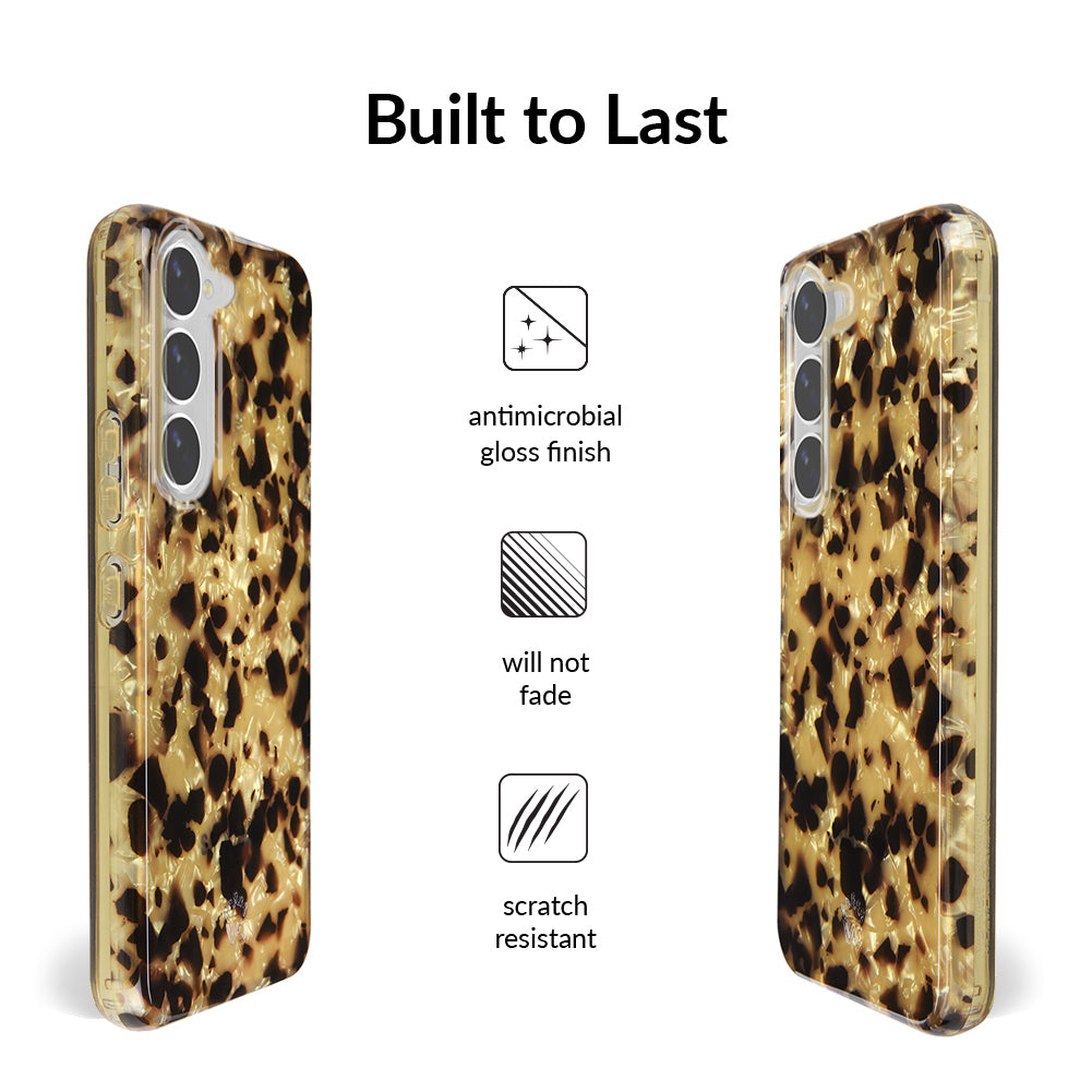 For Samsung Galaxy S23 Plus S22 S23 Ultra Trunk Case Leopard Square Bling  Cover