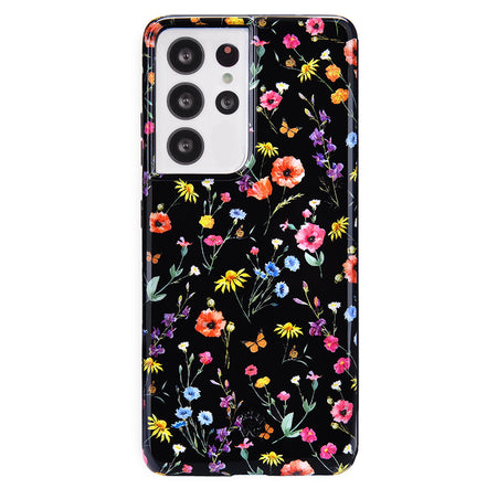 Black Wildflower Samsung Case Galaxy S22 Black Wildflower Samsung Case Galaxy S22