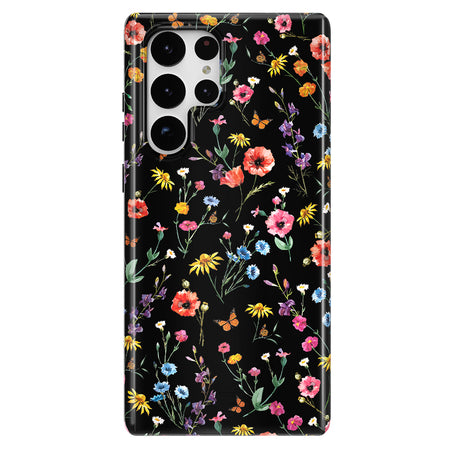 Black Wildflower Samsung Case Black Wildflower Samsung Case