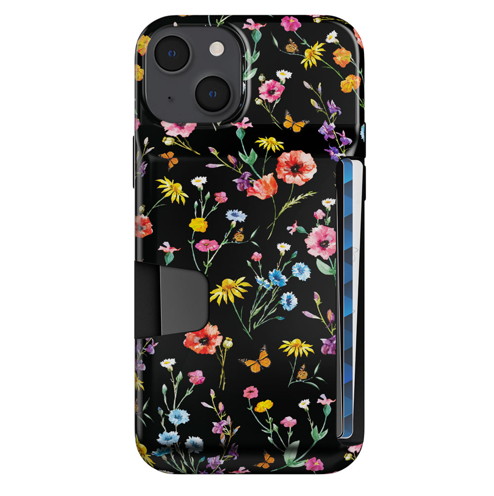 Black Wildflower iPhone Wallet Case iPhone 11 Pro Black Wildflower iPhone Wallet Case iPhone 11 Pro