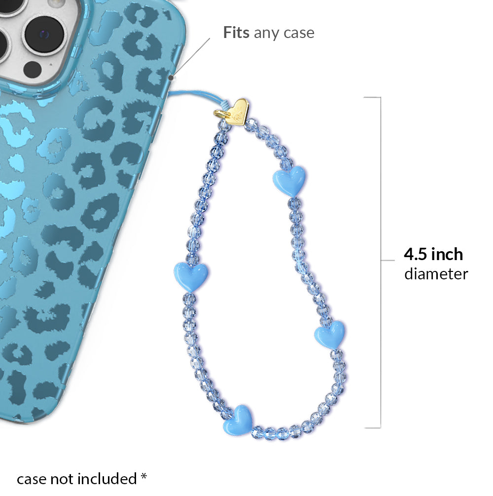 Blue Heart Phone Charm by Velvet Caviar