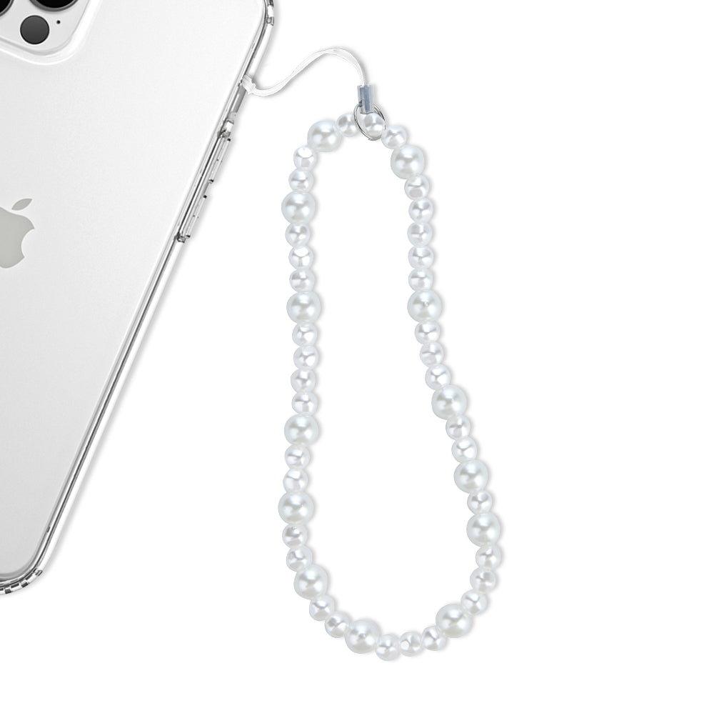 Colorful Beads Strap Hang Phone Charm Clear Cases For iPhone 13 12
