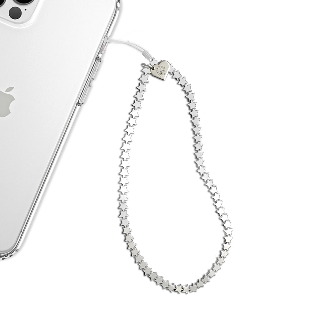 Silver Stars Phone Charm