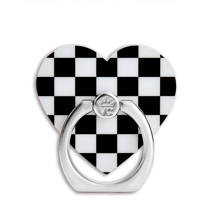 Black Checkered Grip Ring