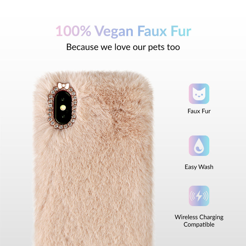 Claire's Fuzzy Iphone Cases Case IPhone 11 Bear Faux Fur