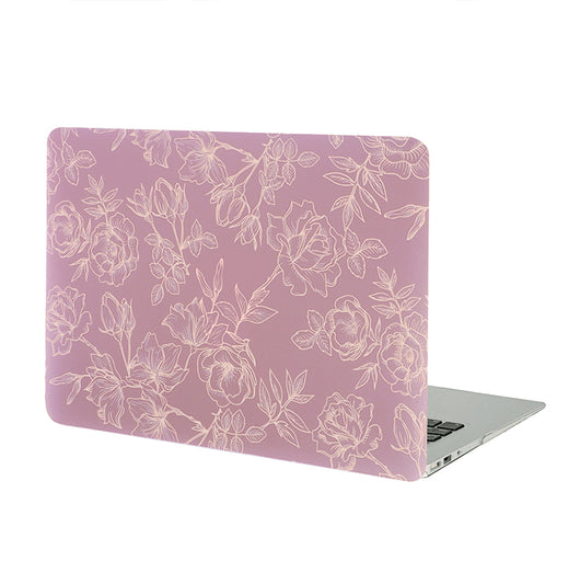 Dusty Rose Floral MacBook Case