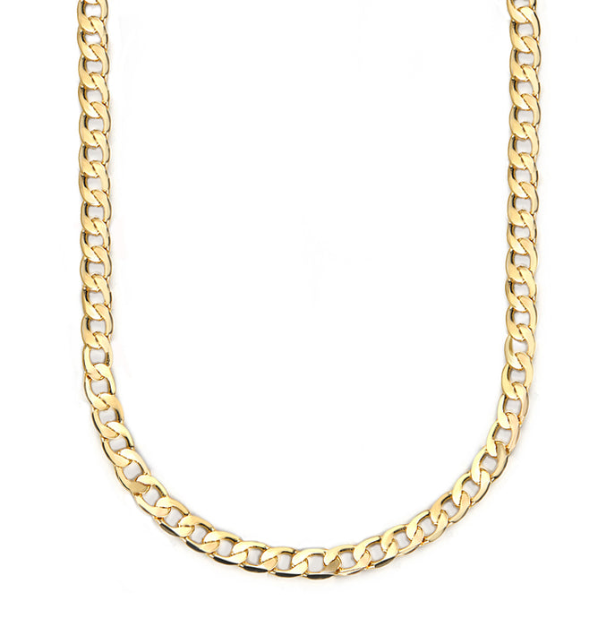 Mask Chain Necklace - 12mm Curb in Gold