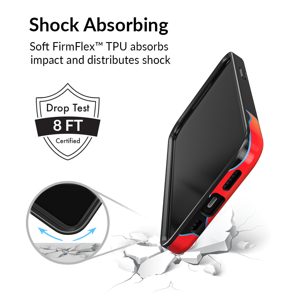 Blue Chrome Flames iPhone Case - Thumbnail 4