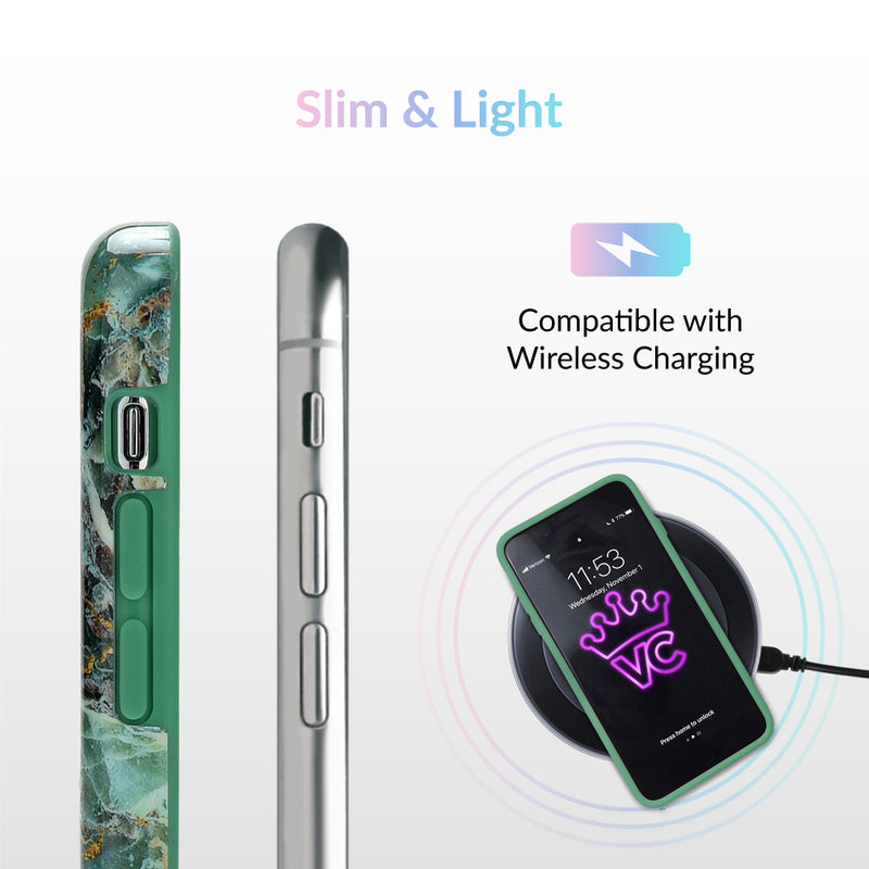 Green Emerald Marble iPhone Case