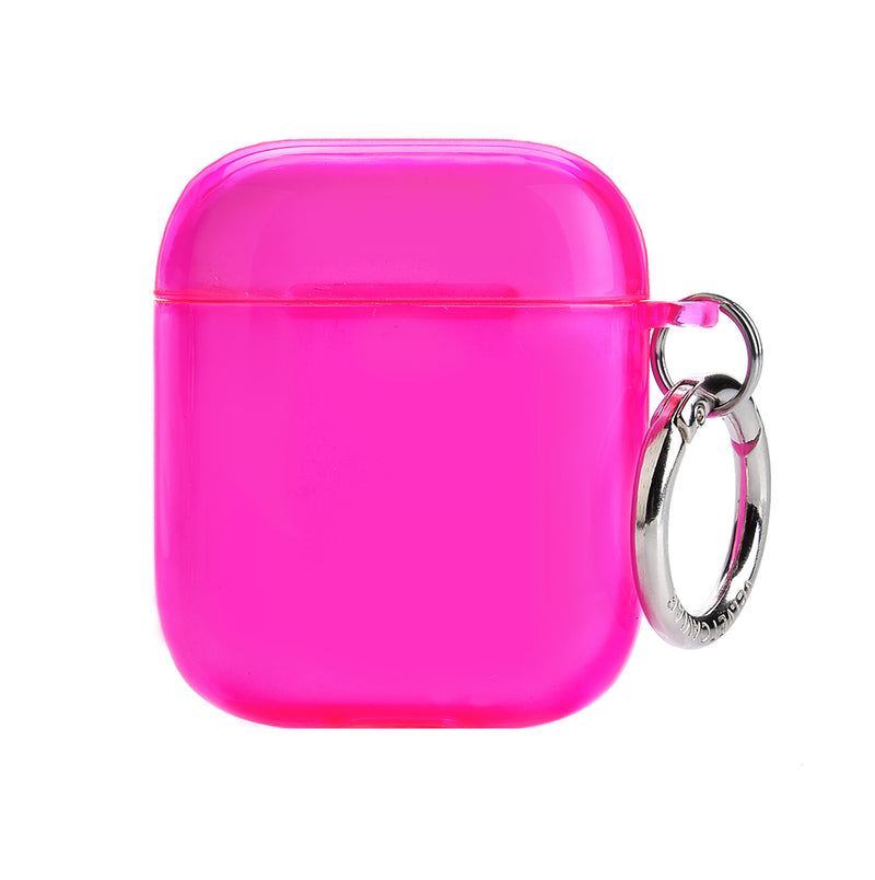 Neon Pink Clear AirPods Case VelvetCaviar