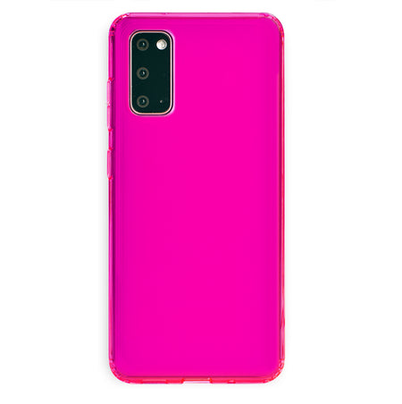 Neon Pink Clear Samsung Case