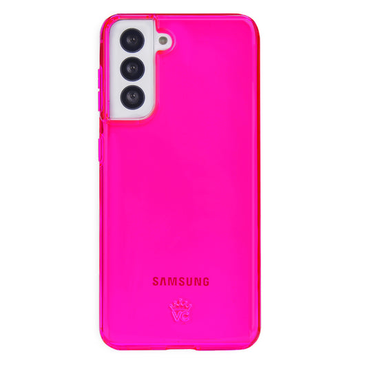 Neon Pink Clear Samsung Case –