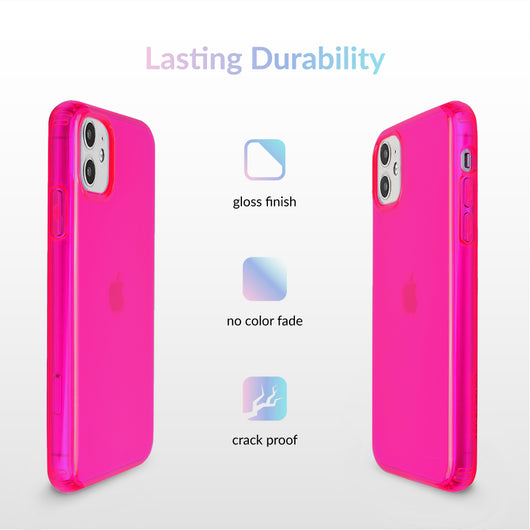 Neon Pink Clear iPhone Case – VelvetCaviar.com