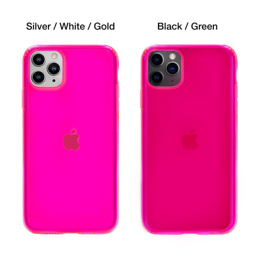 Neon Pink Crystal Clear iPhone Case – Felony Case