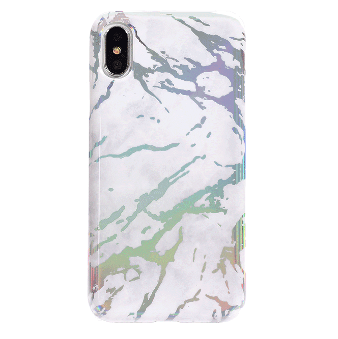 Holo White Marble iPhone Case