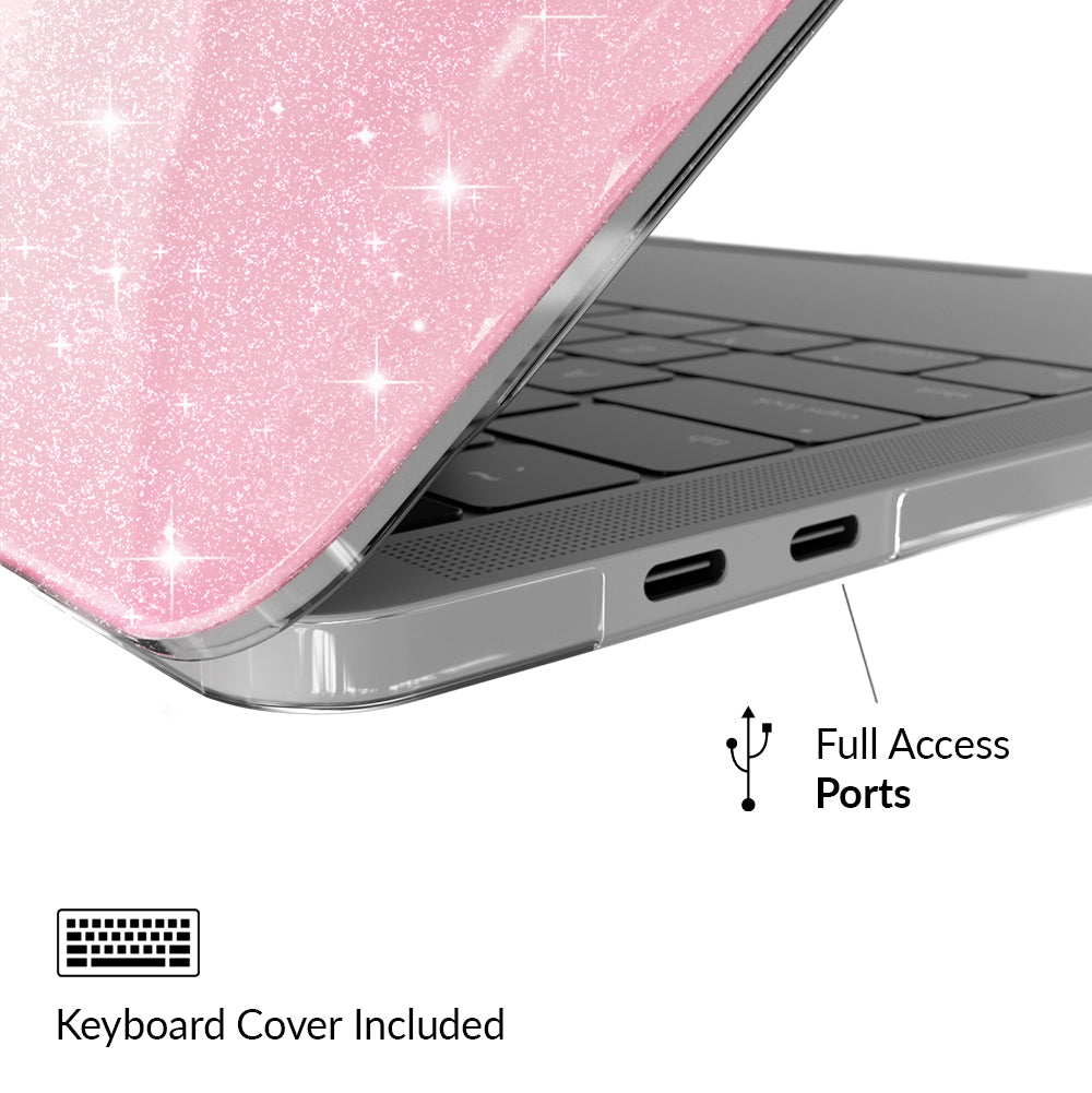 Pink Stardust Glitter MacBook Case –