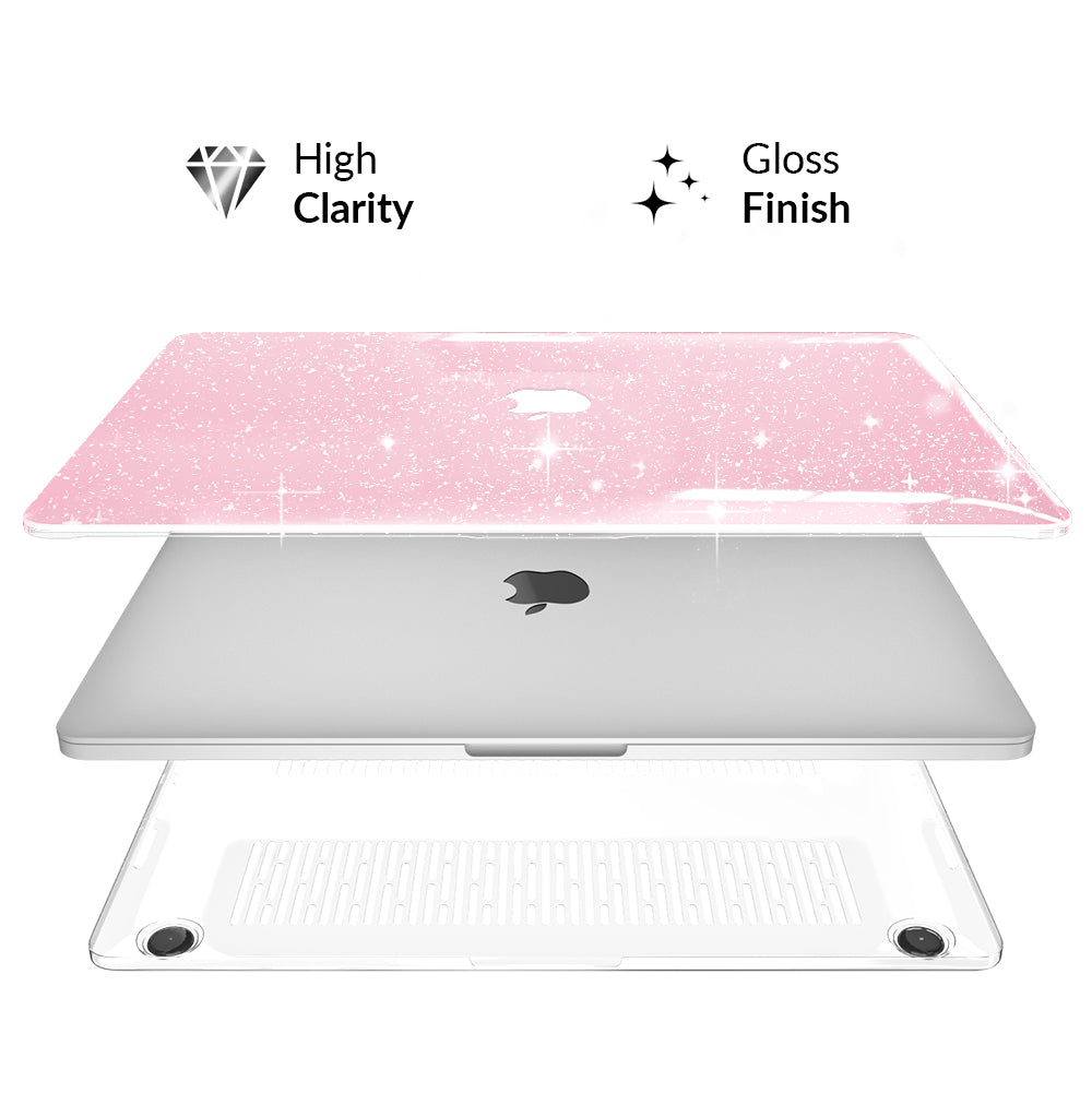 Pink Stardust Glitter MacBook Case