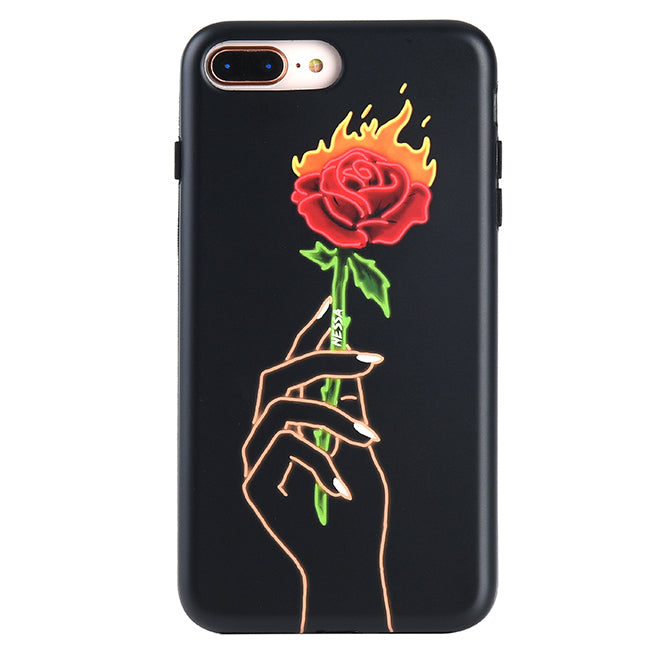Neon Rose iPhone Case by Nessa – VelvetCaviar.com