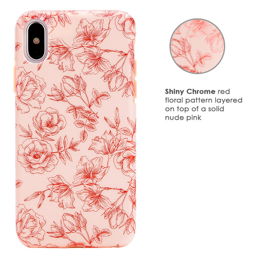Floral Rose Gold Chrome iPhone Case –