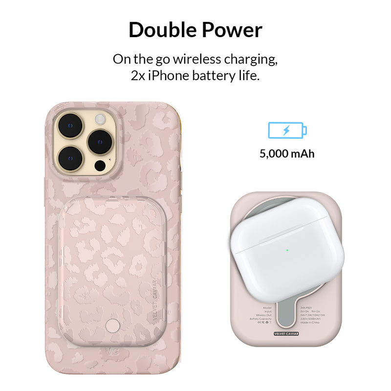Nude Leopard MagSafe Battery Power Pack