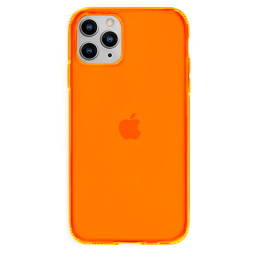 Neon Orange Clear iPhone Case