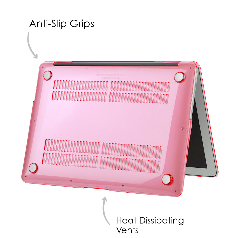 Pink & Red Warped Happy Face Laptop Case, 16 Laptop Case