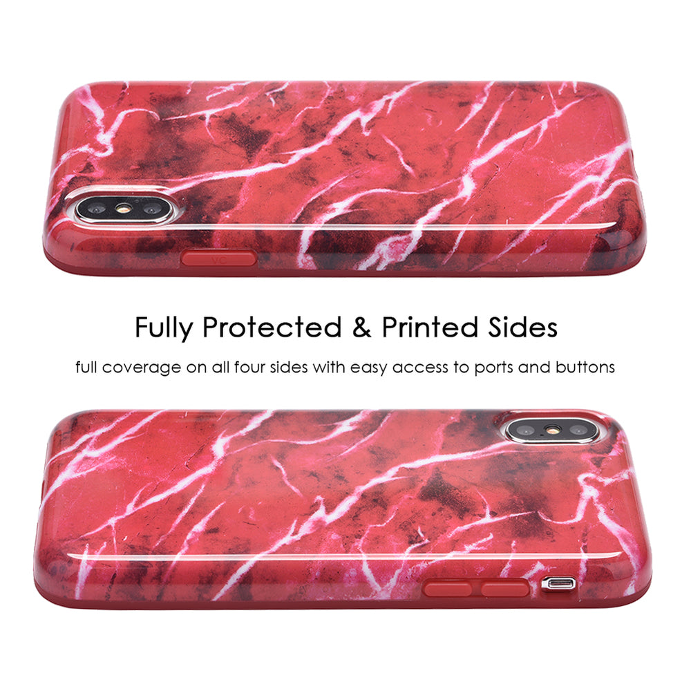 stacked phone case Red Velvet Marble iPhone Case iPhone 8