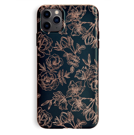 Floral Rose Gold Chrome iPhone Case iPhone 17 Floral Rose Gold Chrome iPhone Case iPhone 17